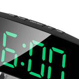 Fashion Curved Screen Clock Electronic Clock Large Screen LED Mirror Clock Silent Alarm Clock