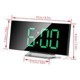 Fashion Curved Screen Clock Electronic Clock Large Screen LED Mirror Clock Silent Alarm Clock