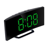 Fashion Curved Screen Clock Electronic Clock Large Screen LED Mirror Clock Silent Alarm Clock
